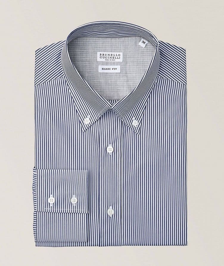 Chemise décontractée en toile oxford à rayures image 0