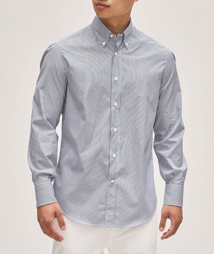 Chemise décontractée en toile oxford à rayures image 1