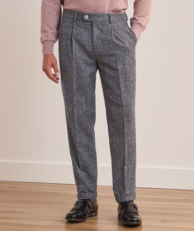 Glen Check Wool-Blend Pants  image 2