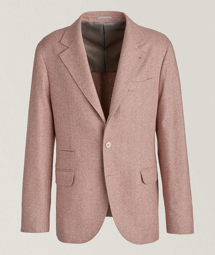 Mélange Herringbone Stretch-Wool Blend Sport Jacket  image 0