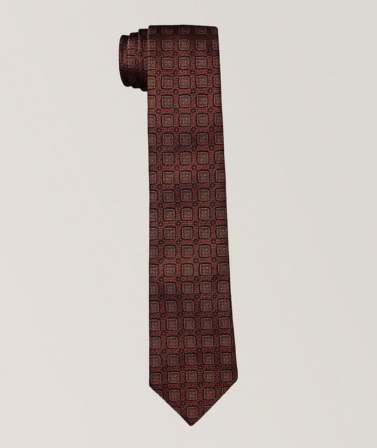 Geometric Medallion Silk Tie  image 0