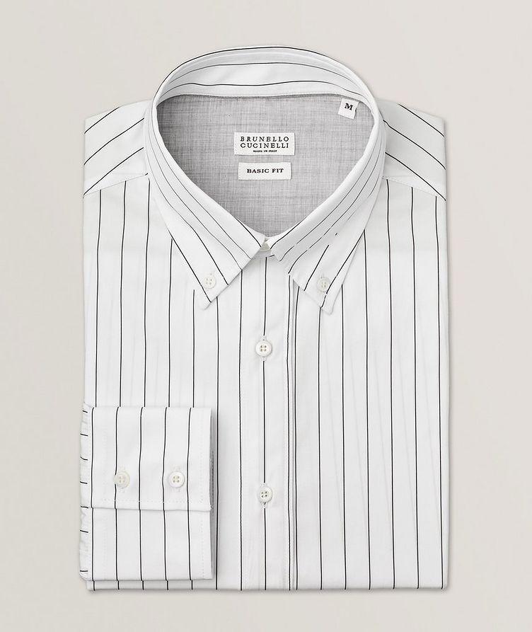 Basic Fit Striped Oxford Cotton Sport Shirt  image 0