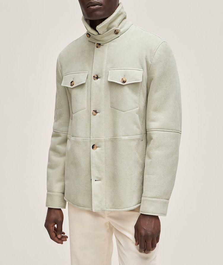 Pebbled Shearling-Lined Field Jacket  image 1