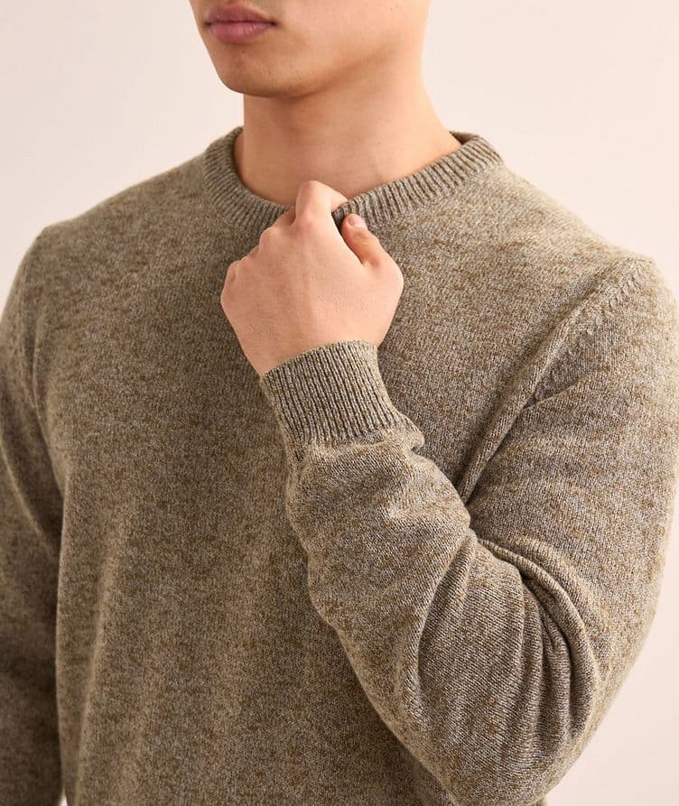 Mouliné Wool-Blend Crewneck Sweater  image 3