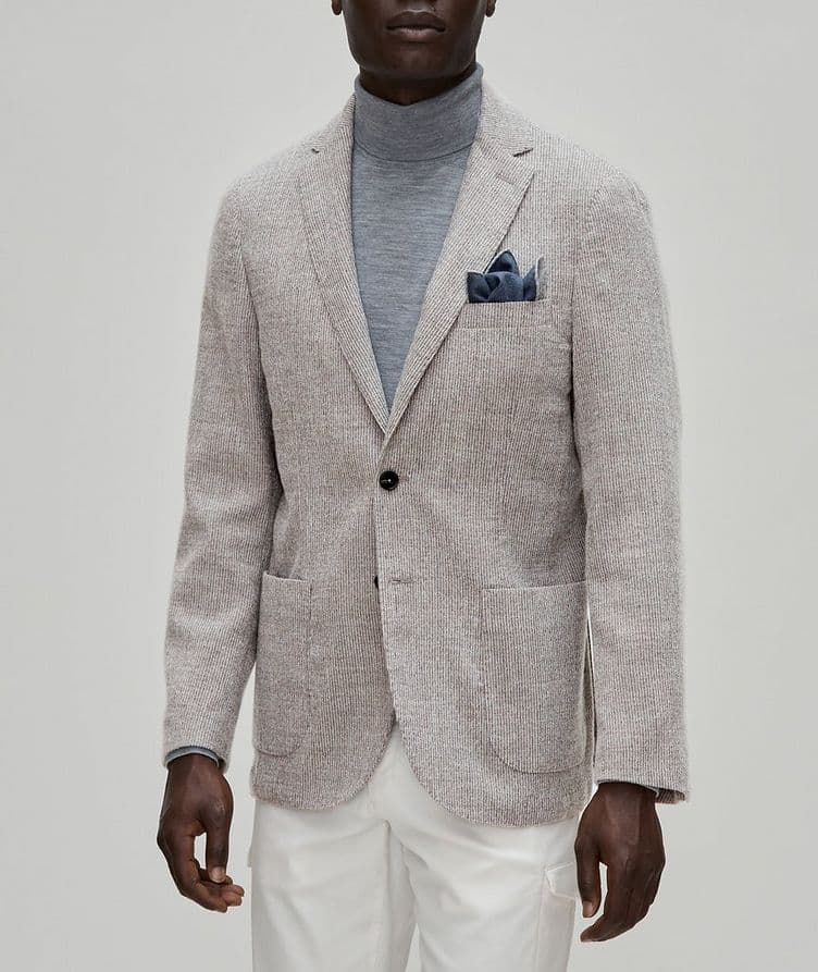 Mélange Stretch-Wool Blend Sport Jacket  image 1