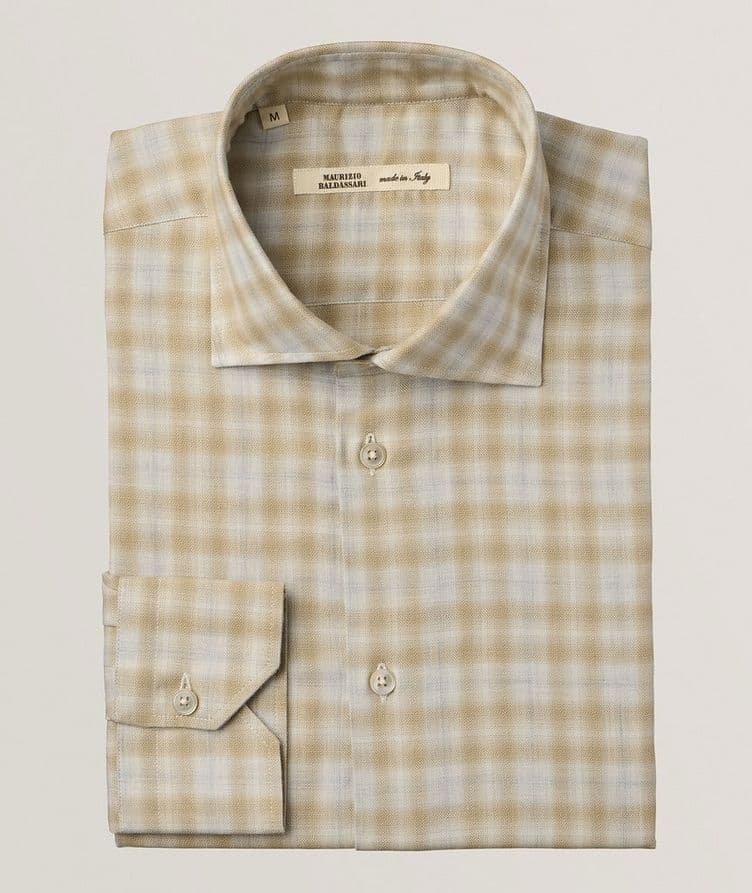 Check Cotton-Cashmere Blend Shirt image 0