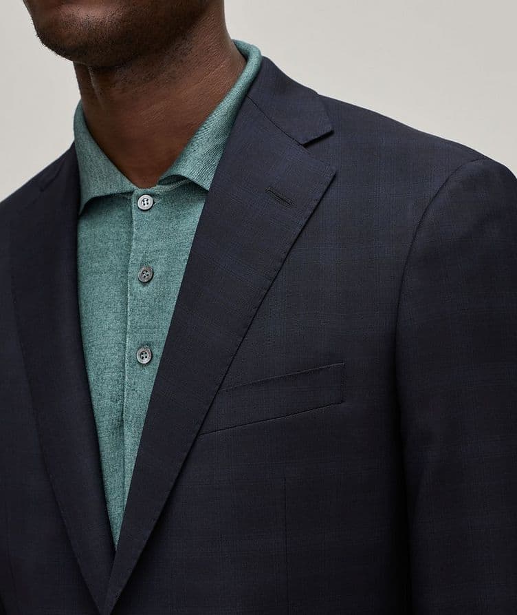 Tonal Windowpane Stretch-Wool Suit image 3