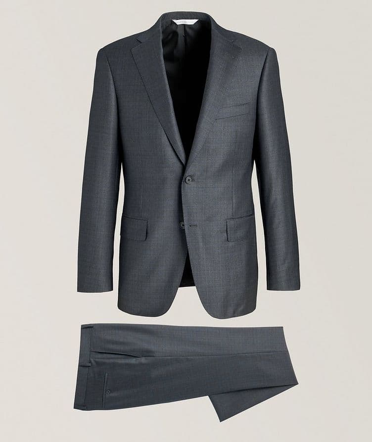 Tonal Plaid Wool Suit image 0