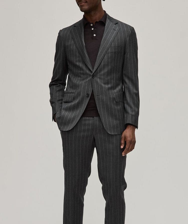 Chalk Stripe Stretch-Wool Suit image 1