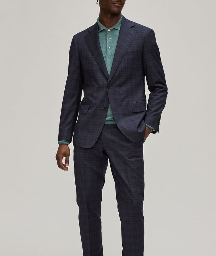 Plaid Stretch-Wool Suit image 1