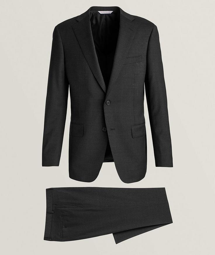 Samuelsohn Tonal Glen Check Stretch-Wool Suit