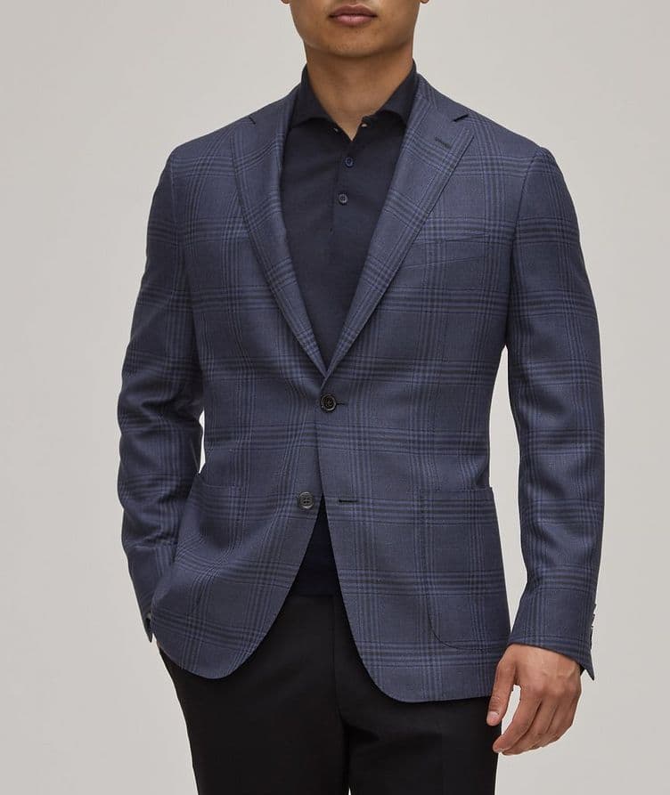 Tonal Plaid Wool Sport Jacket image 1