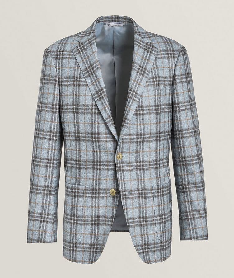 Tobacco Plaid Wool Sport Jacket image 0