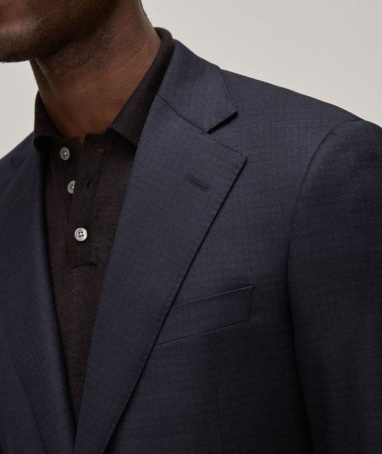 Textured Mini Check Stretch-Wool Suit image 3