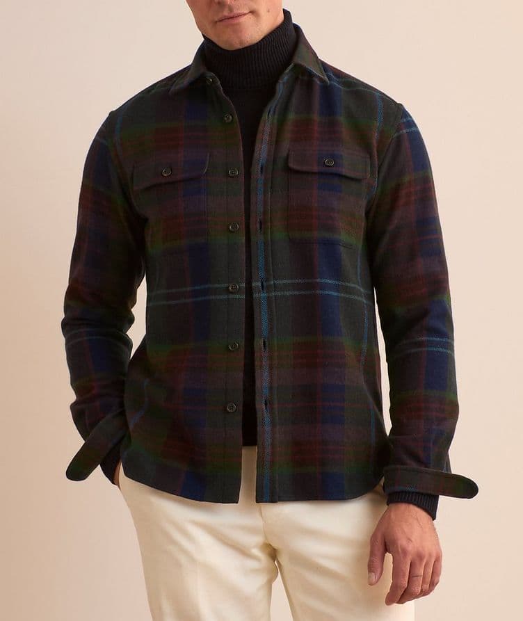 Glen Check Wool Shirt image 1