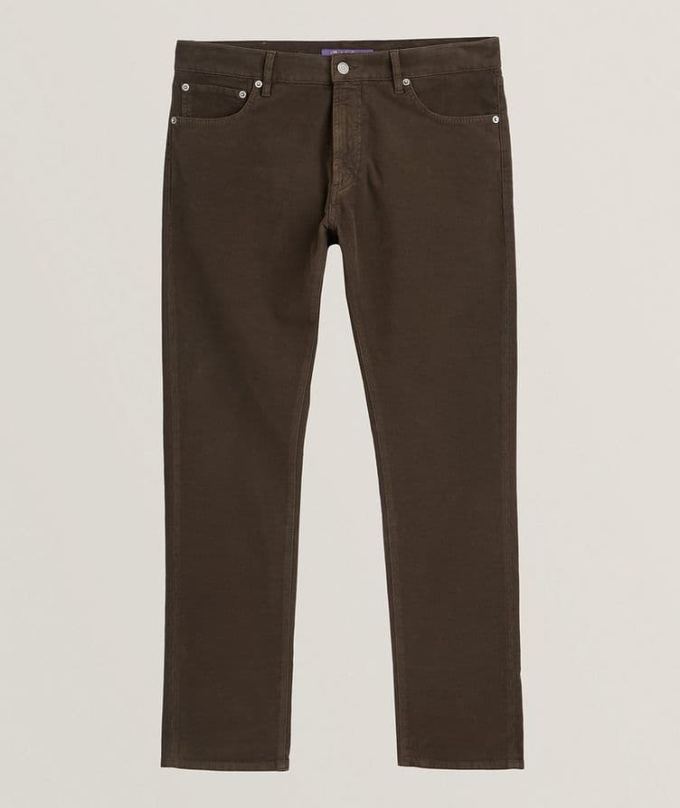 Full-Length Stretch-Cotton Slim Pants image 0