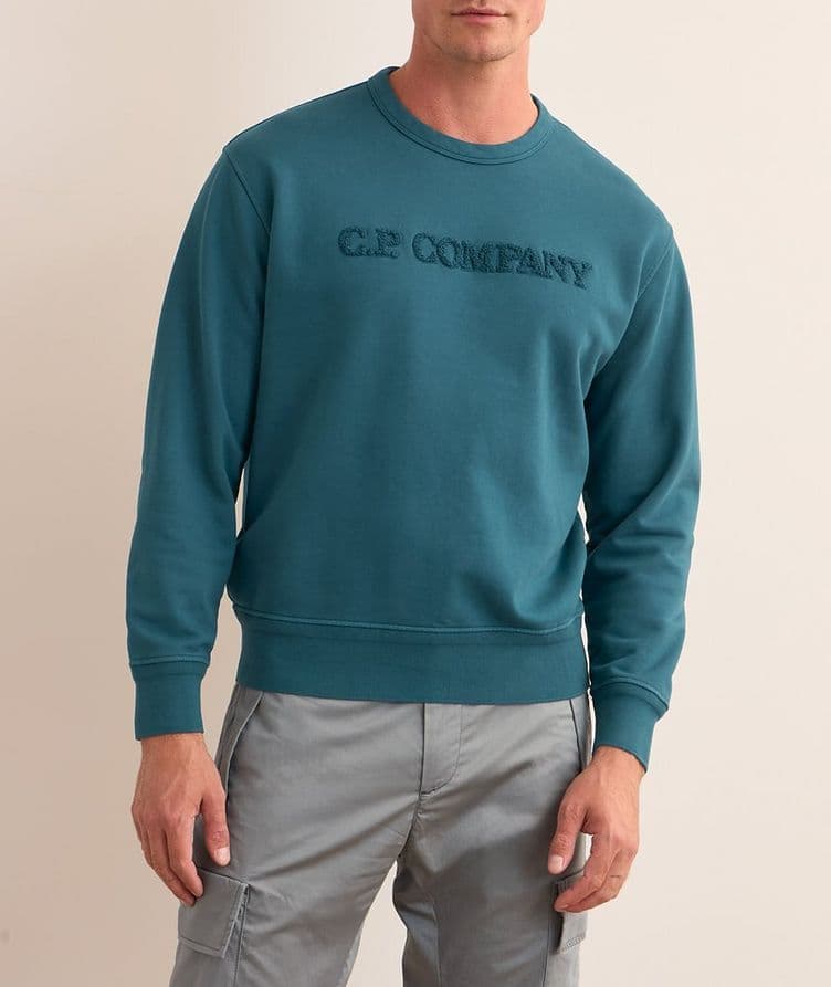 Diagonal Fleece Cotton Logo Sweatshirt image 1