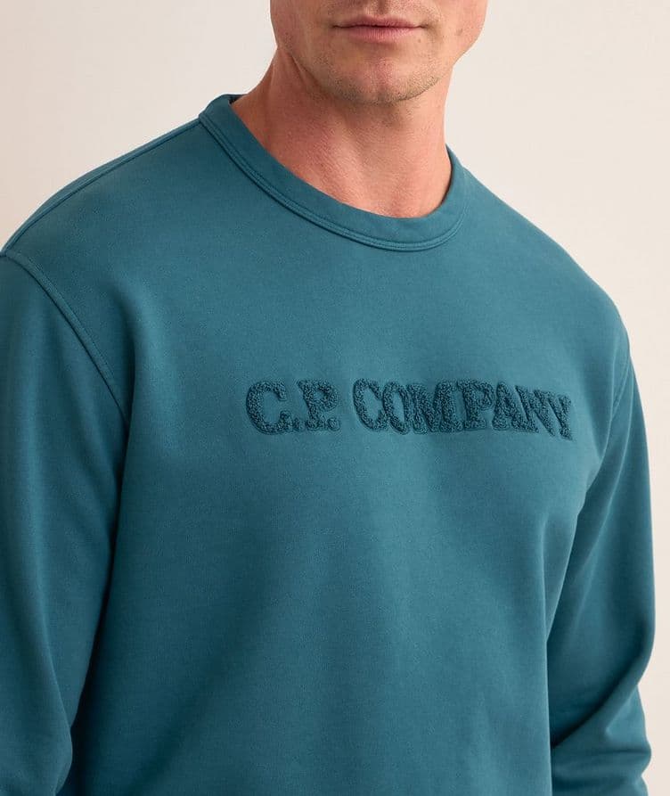 Diagonal Fleece Cotton Logo Sweatshirt image 3