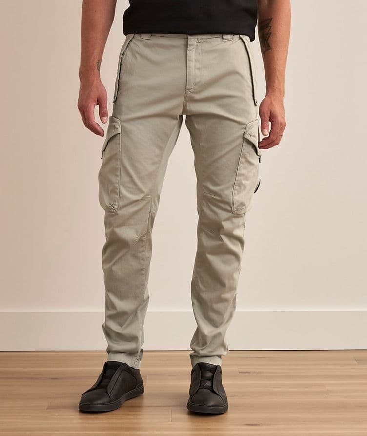 Stretch-Cotton Lens Utility Pants image 1