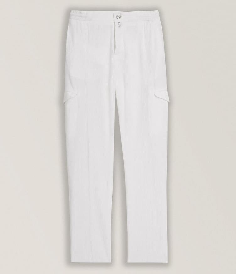 Corduroy Drawstring Cargo Pants image 0