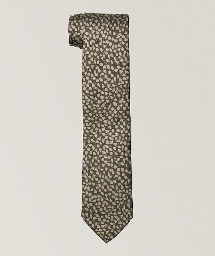 Tonal Leaves Silk Tie  image 0