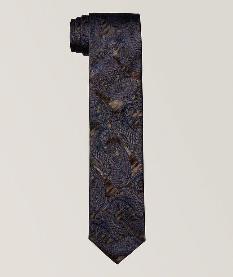 Textured Paisley Silk Tie  image 0