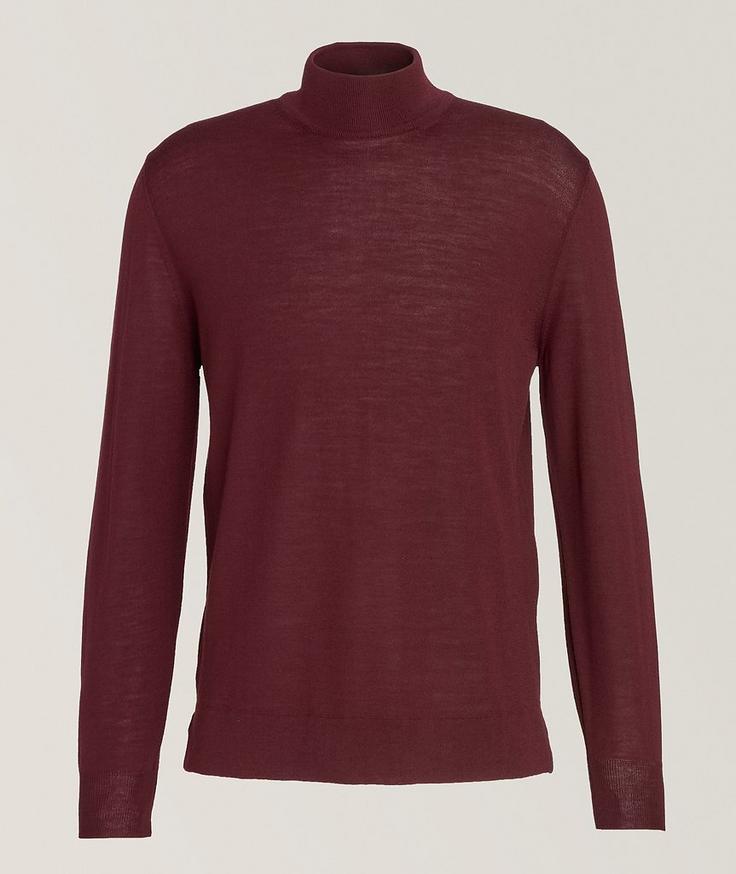 Canali Merino Wool Mock Neck Sweater