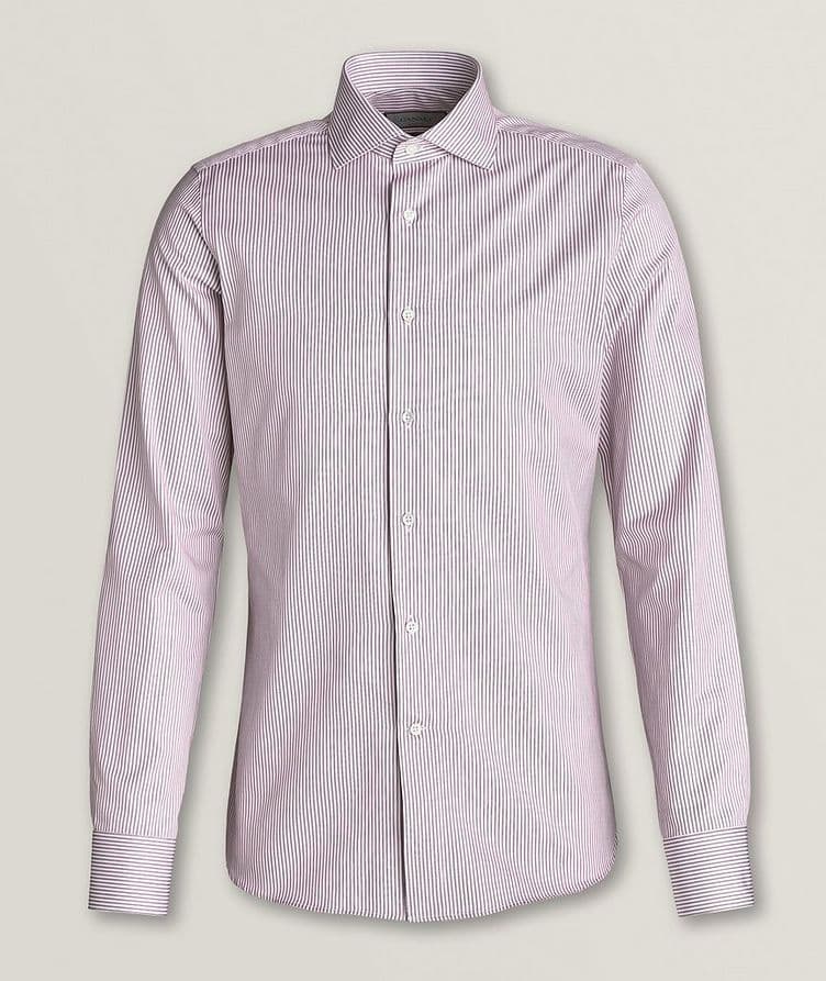 Impeccable Fit Pinstripe Cotton Sport Shirt  image 0