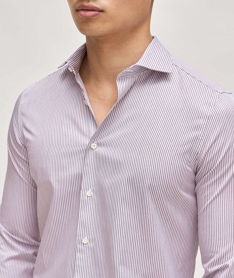 Impeccable Fit Pinstripe Cotton Sport Shirt  image 3