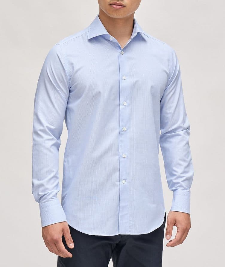 Impeccable Cotton Pinstripe Sport Shirt  image 1