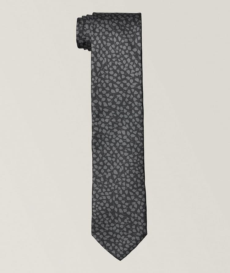 Tonal Leaves Silk Tie  image 0