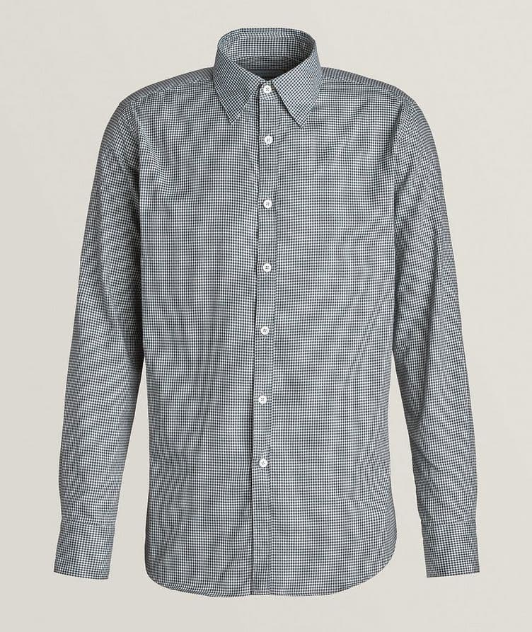 Chemise décontractée en coton à petit motif quadrillé image 0