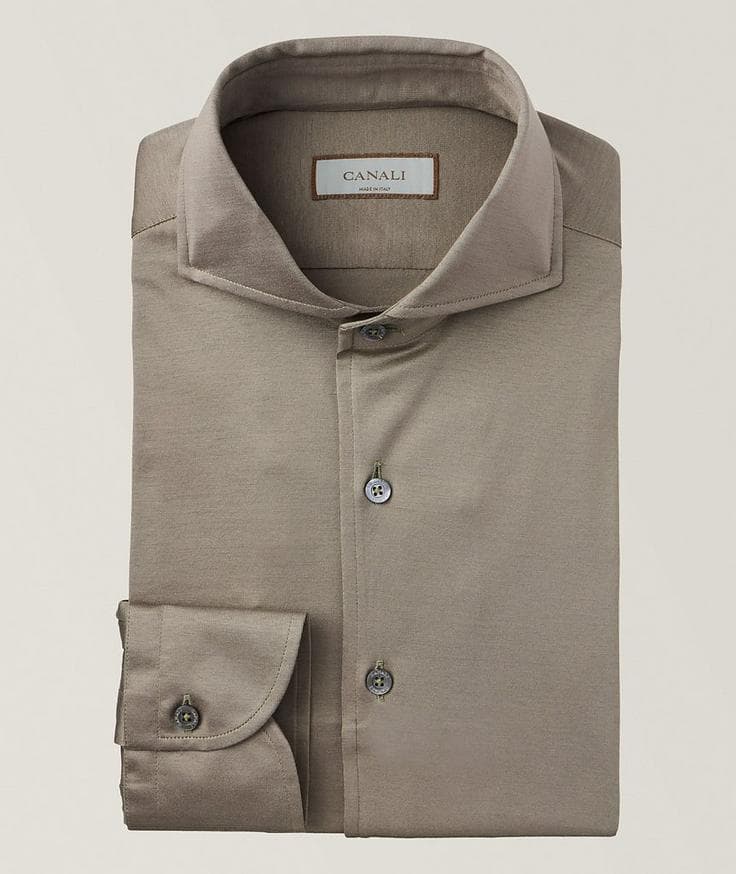 Canali Jersey Sport Shirt 