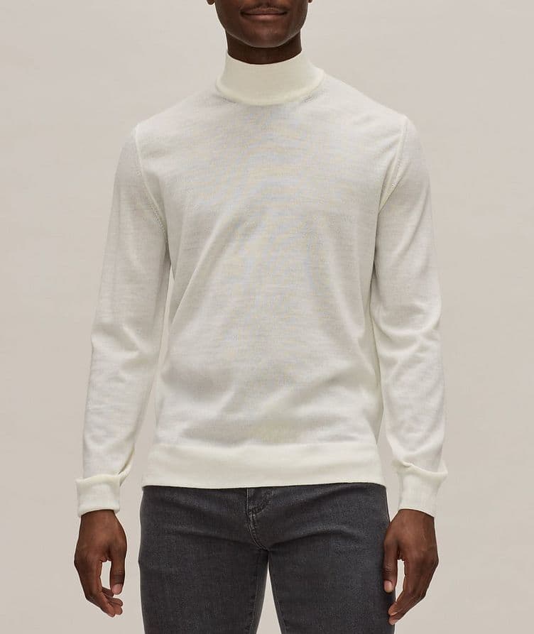 Merino Wool Mock Neck Sweater image 1