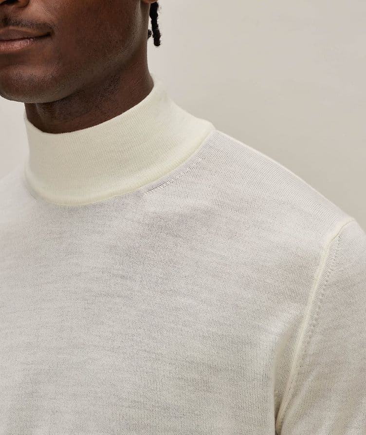 Merino Wool Mock Neck Sweater image 3