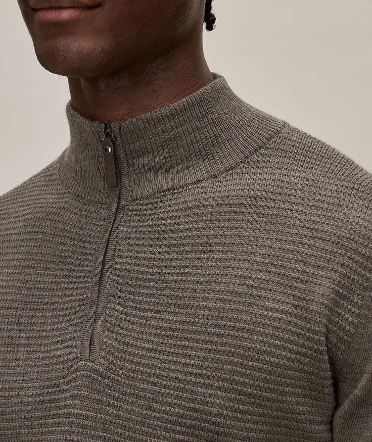 Merino Wool Half-Zip Sweater image 3