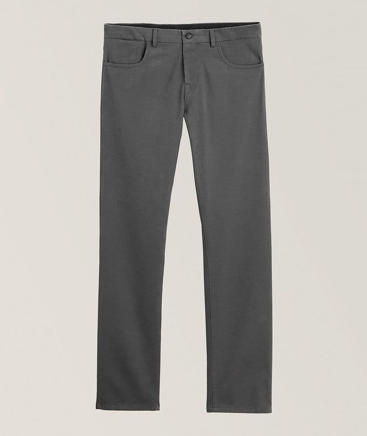 Regular Fit Stretch-Cotton Pants  image 0