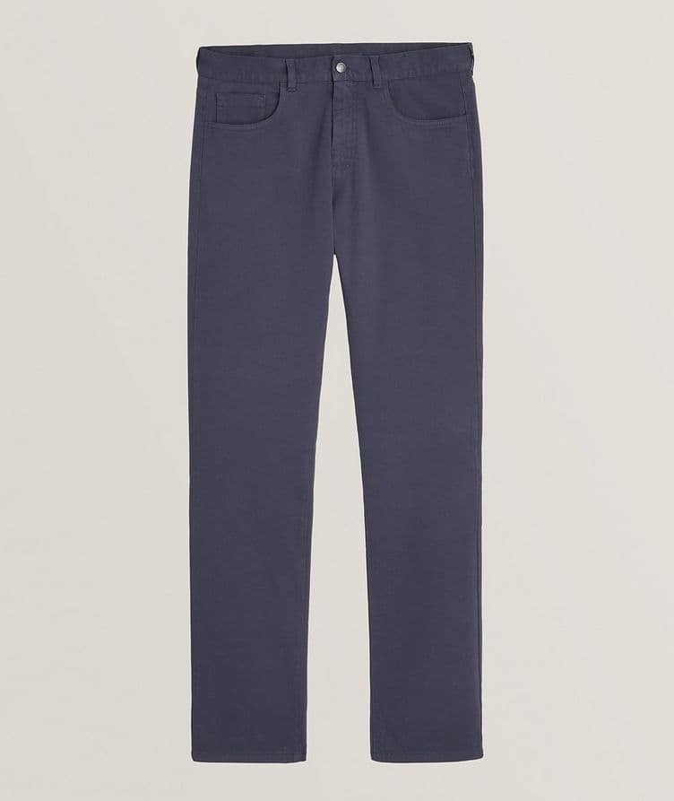 Stretch-Cotton Five Pocket Twill Pants image 0