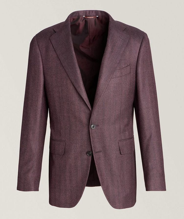 Herringbone Silk-Cashmere Sport Jacket  image 0