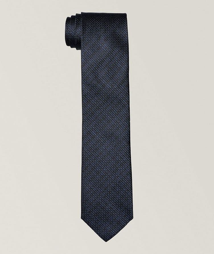 Micro Pattern Silk Tie image 0