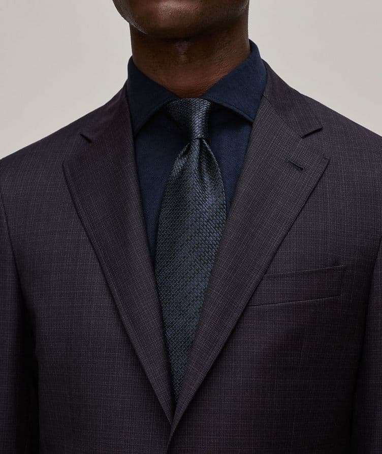 Micro Pattern Silk Tie image 1