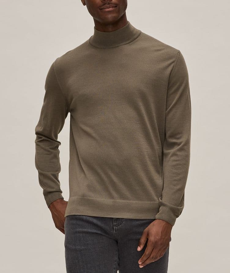 Merino Wool Mock Neck Sweater image 1