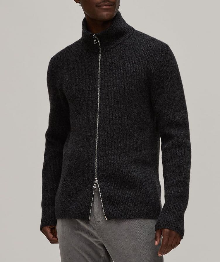 Wool-Cashmere Blend Full Zip Sweater image 1