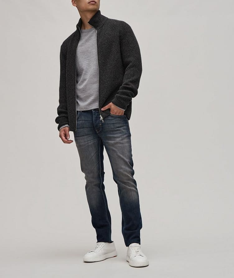 Wool-Cashmere Blend Full Zip Sweater image 4