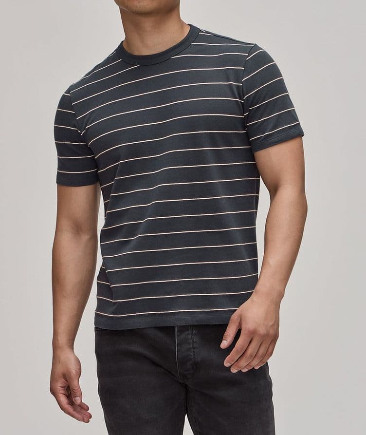 Cotton-Linen Garment Dyed T-Shirt   image 1