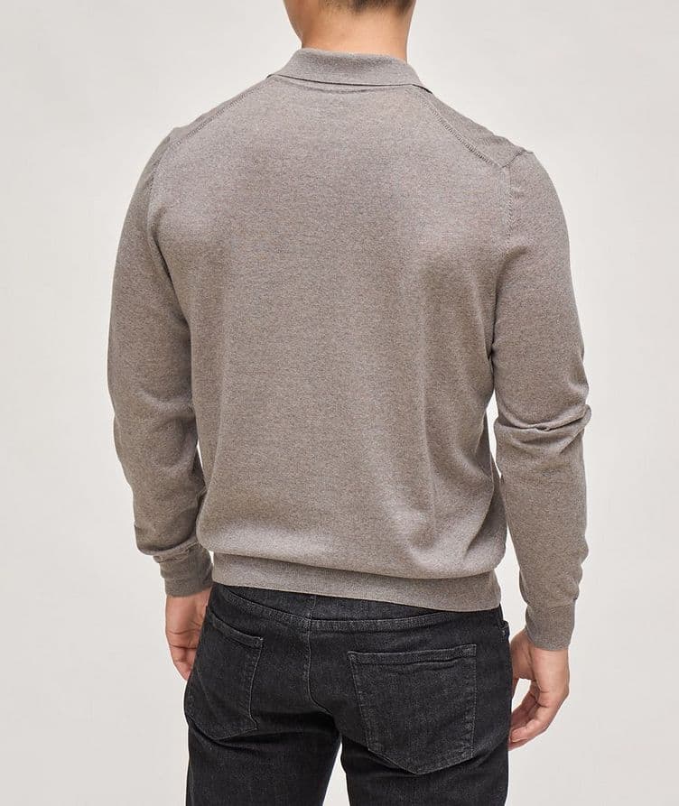 Regular Fit Wool Long-Sleeve Polo  image 2