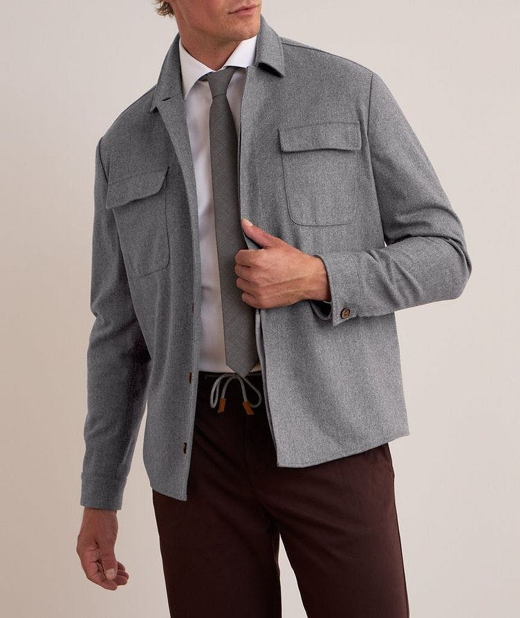 Wool-Cashmere Stretch Overshirt  image 1