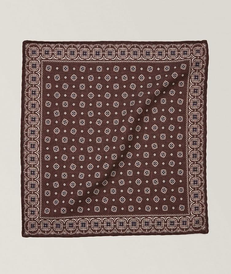 Paisley Wool-Cotton Pocket Square image 0