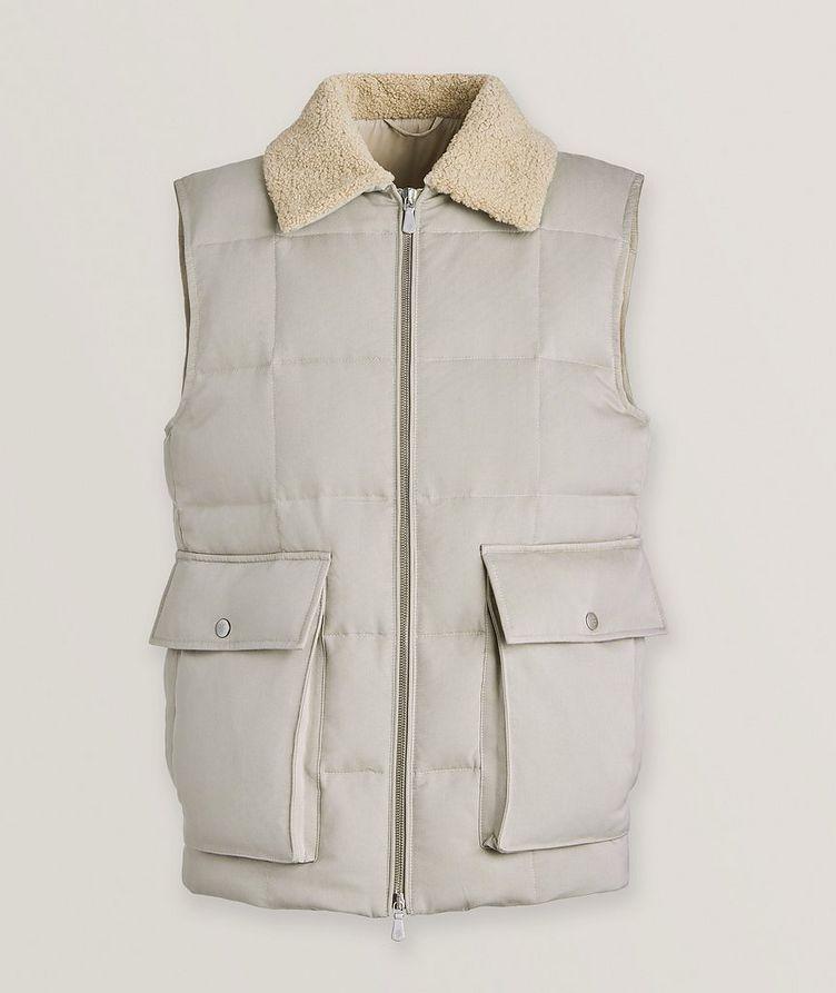 Silk Shearling Collar Vest  image 0