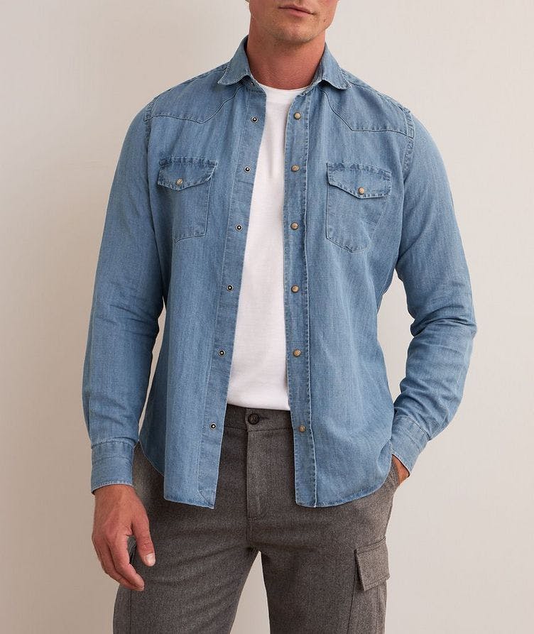 Chemise de style western en denim image 1